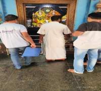 Celebrating Foundation at Hanuman Mandir
